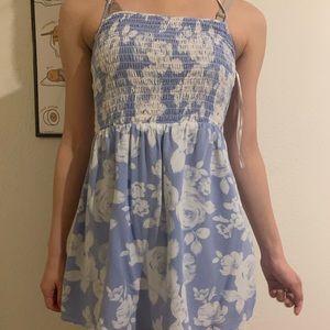 Blue floral dress